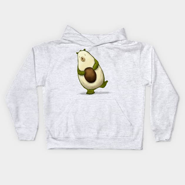 Avocado Bear Kids Hoodie by Erasmus-71